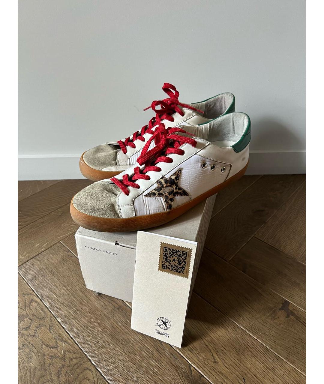 GOLDEN GOOSE DELUXE BRAND Белые кожаные низкие кроссовки / кеды, фото 3