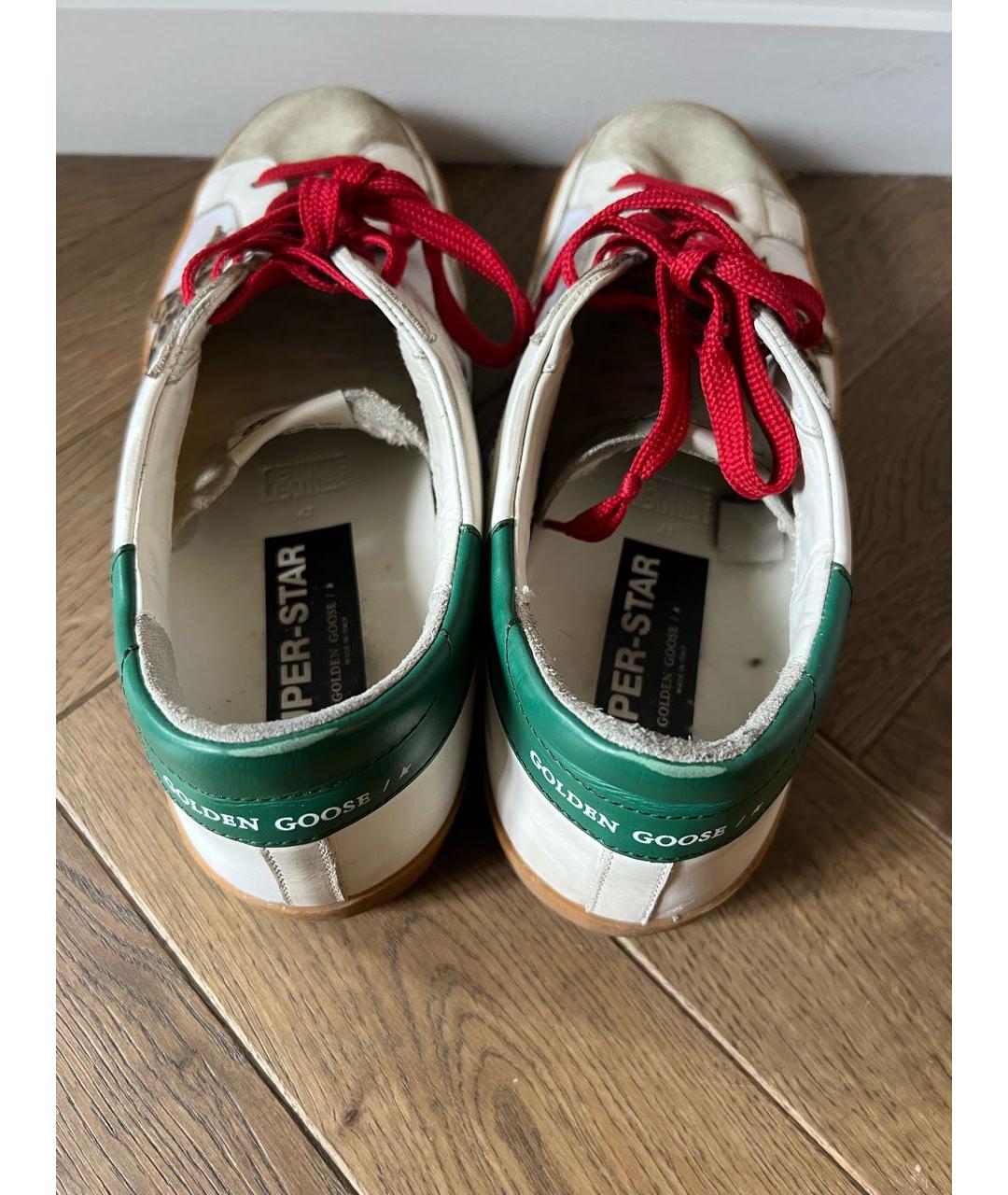GOLDEN GOOSE DELUXE BRAND Белые кожаные низкие кроссовки / кеды, фото 4