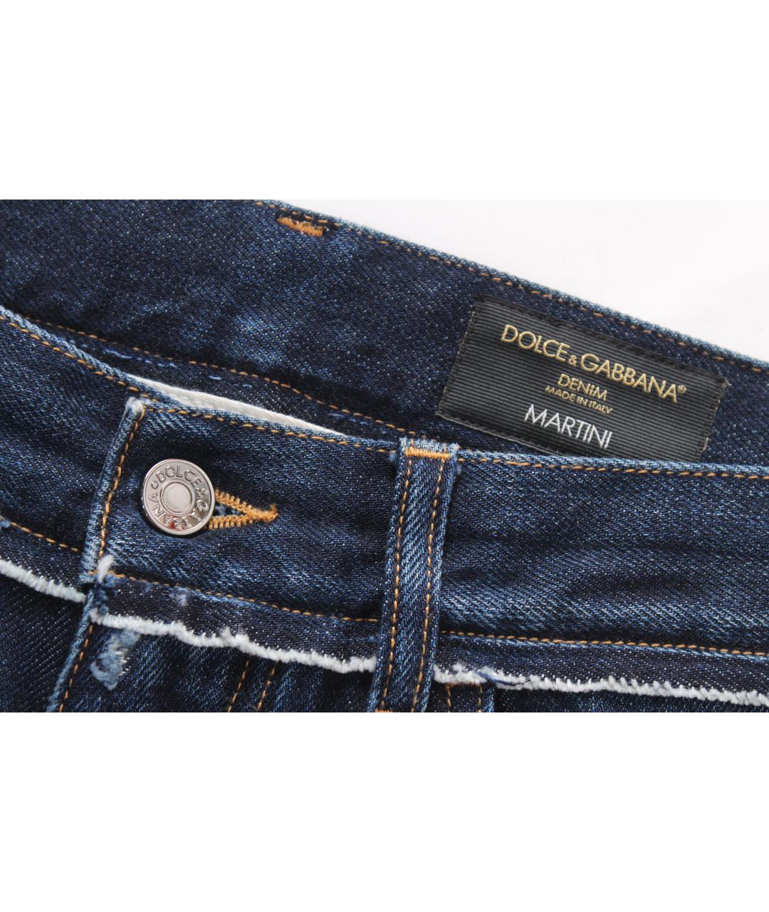 DOLCE&GABBANA Синие хлопко-эластановые джинсы скинни, фото 6
