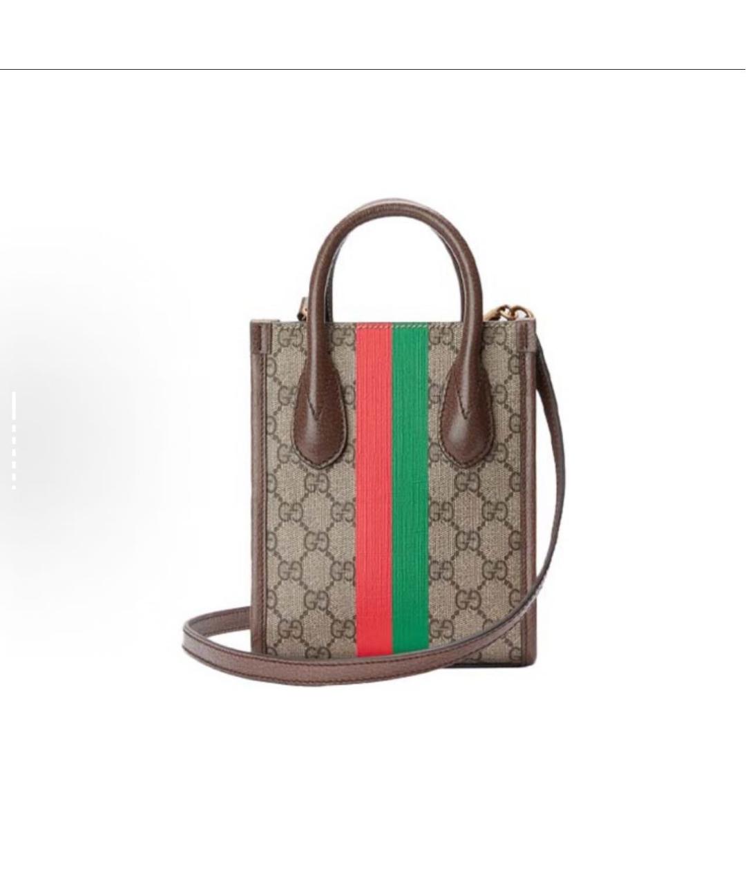 GUCCI Коричневая сумка тоут, фото 3