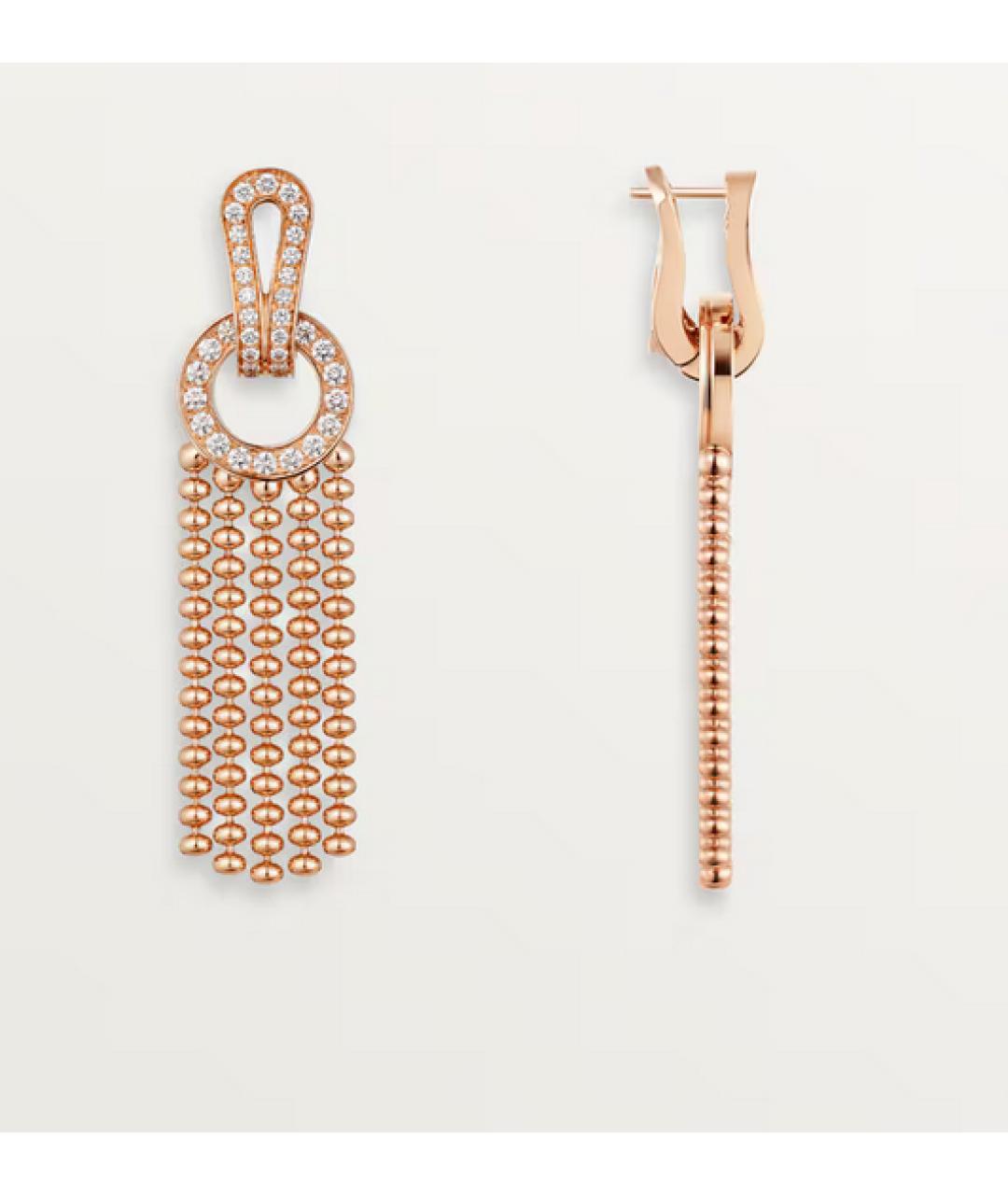 CARTIER Золотые серьги из розового золота, фото 4