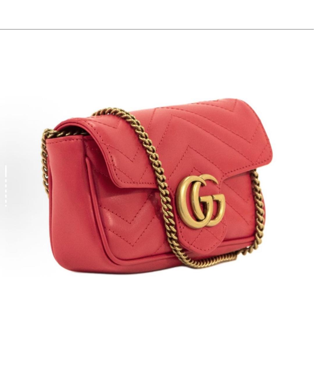 GUCCI Красная кожаная сумка через плечо, фото 2