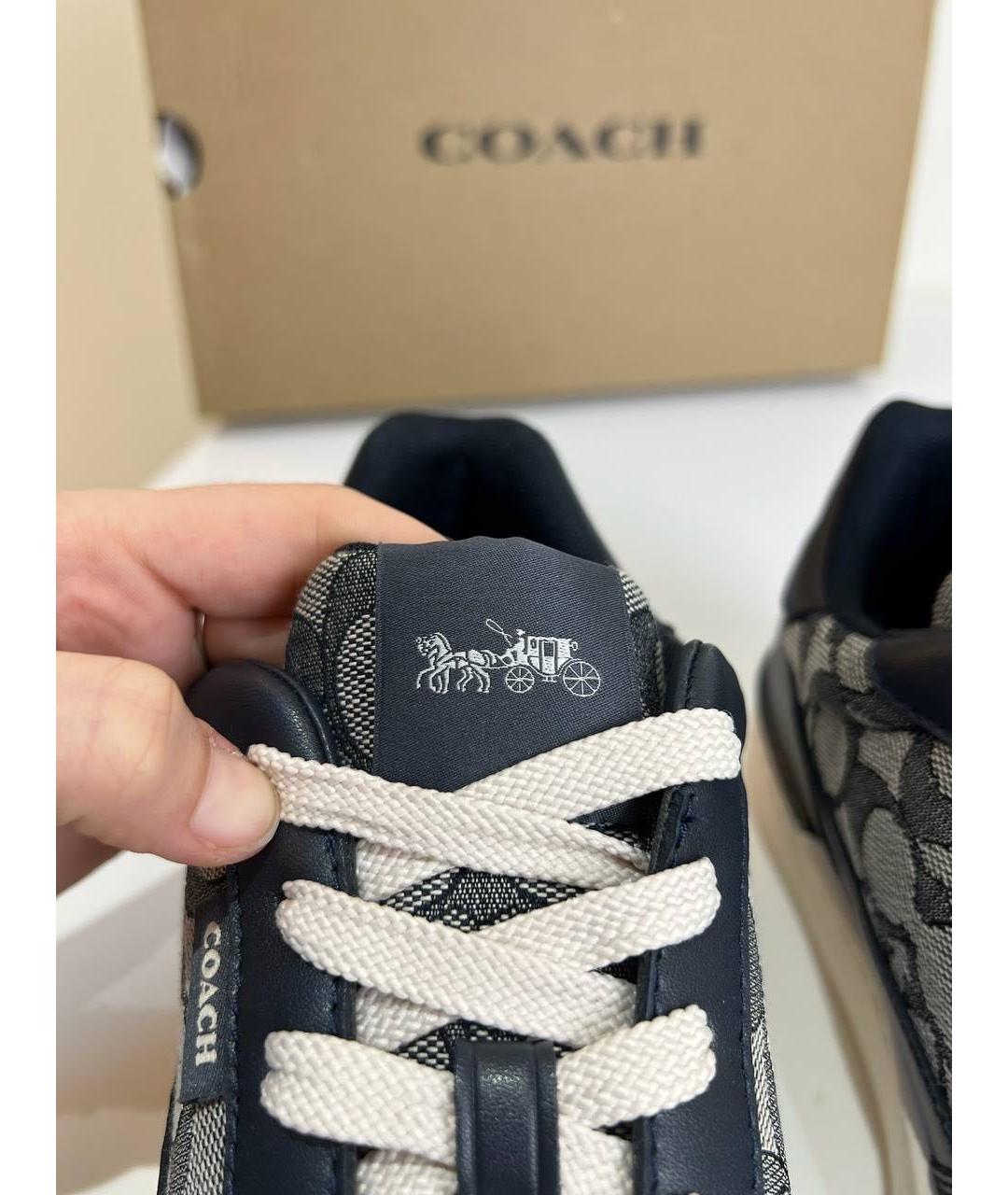 COACH Антрацитовые текстильные кеды, фото 7