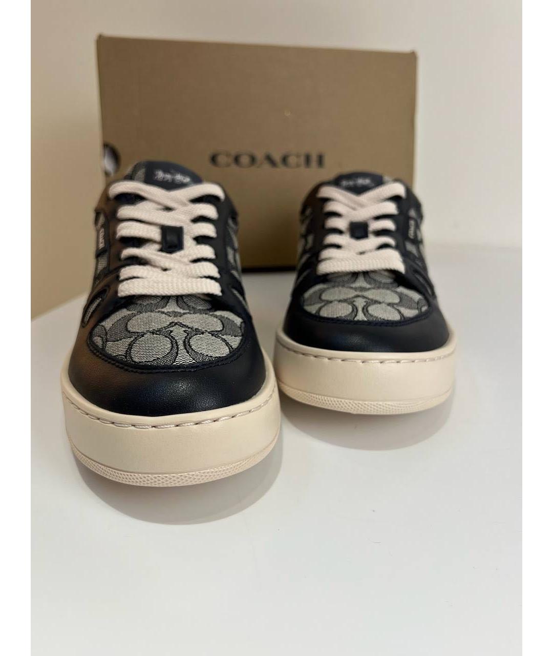 COACH Антрацитовые текстильные кеды, фото 2