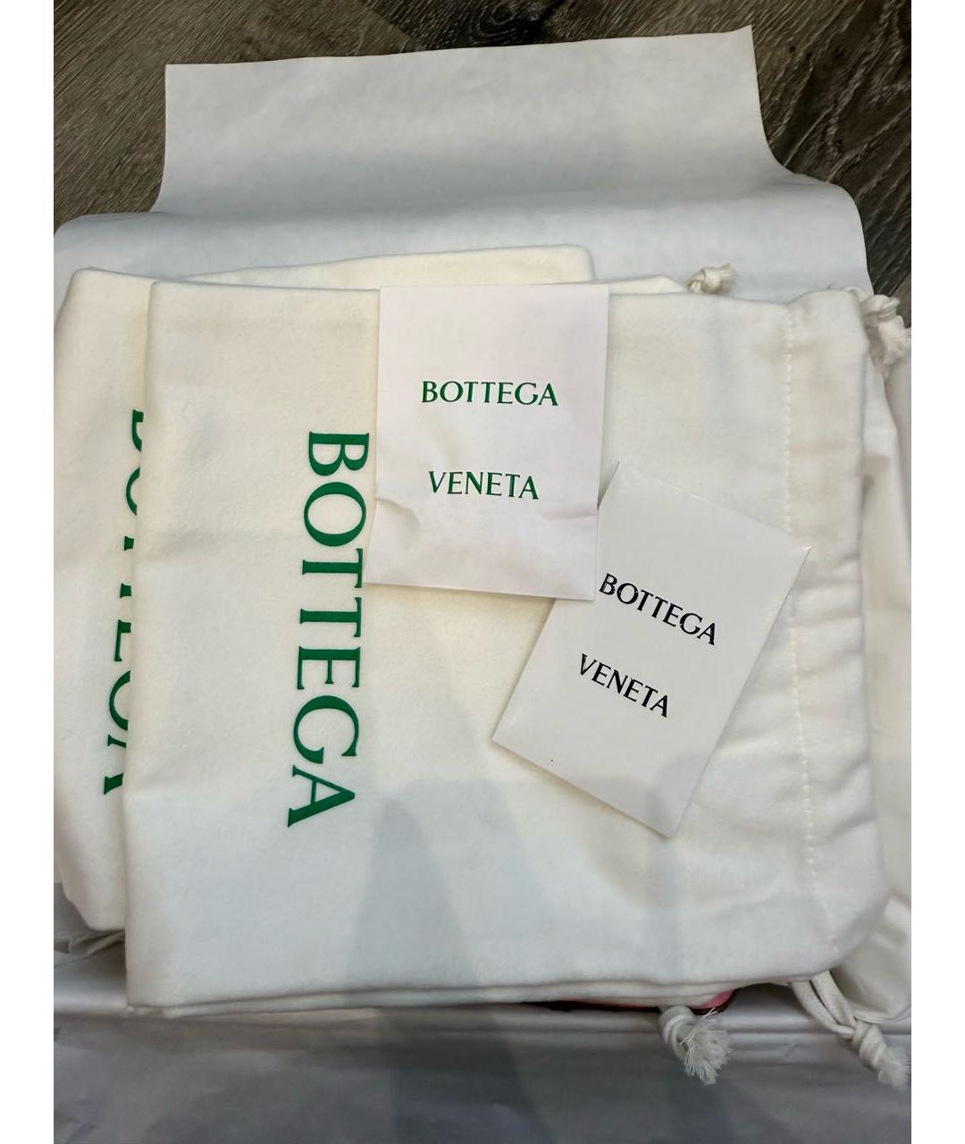 BOTTEGA VENETA Розовые кожаные босоножки, фото 7