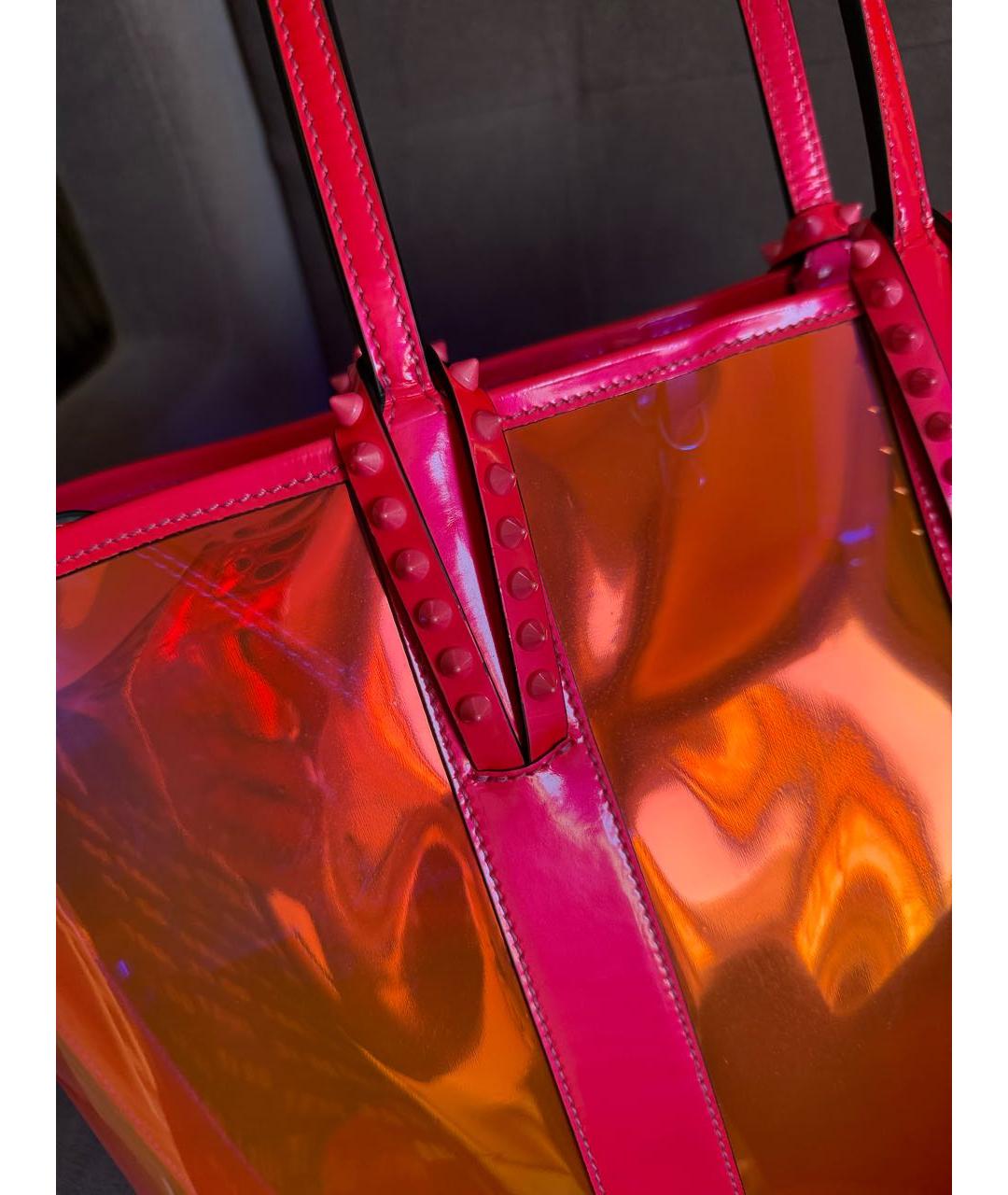 CHRISTIAN LOUBOUTIN Красная синтетическая сумка тоут, фото 7