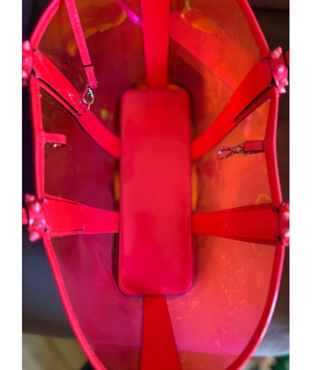 CHRISTIAN LOUBOUTIN Красная синтетическая сумка тоут, фото 4