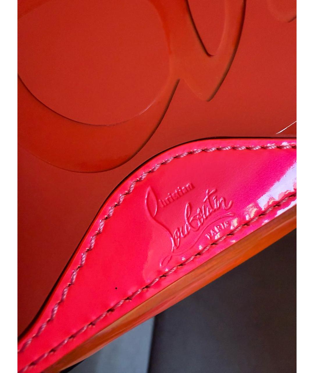 CHRISTIAN LOUBOUTIN Красная синтетическая сумка тоут, фото 6