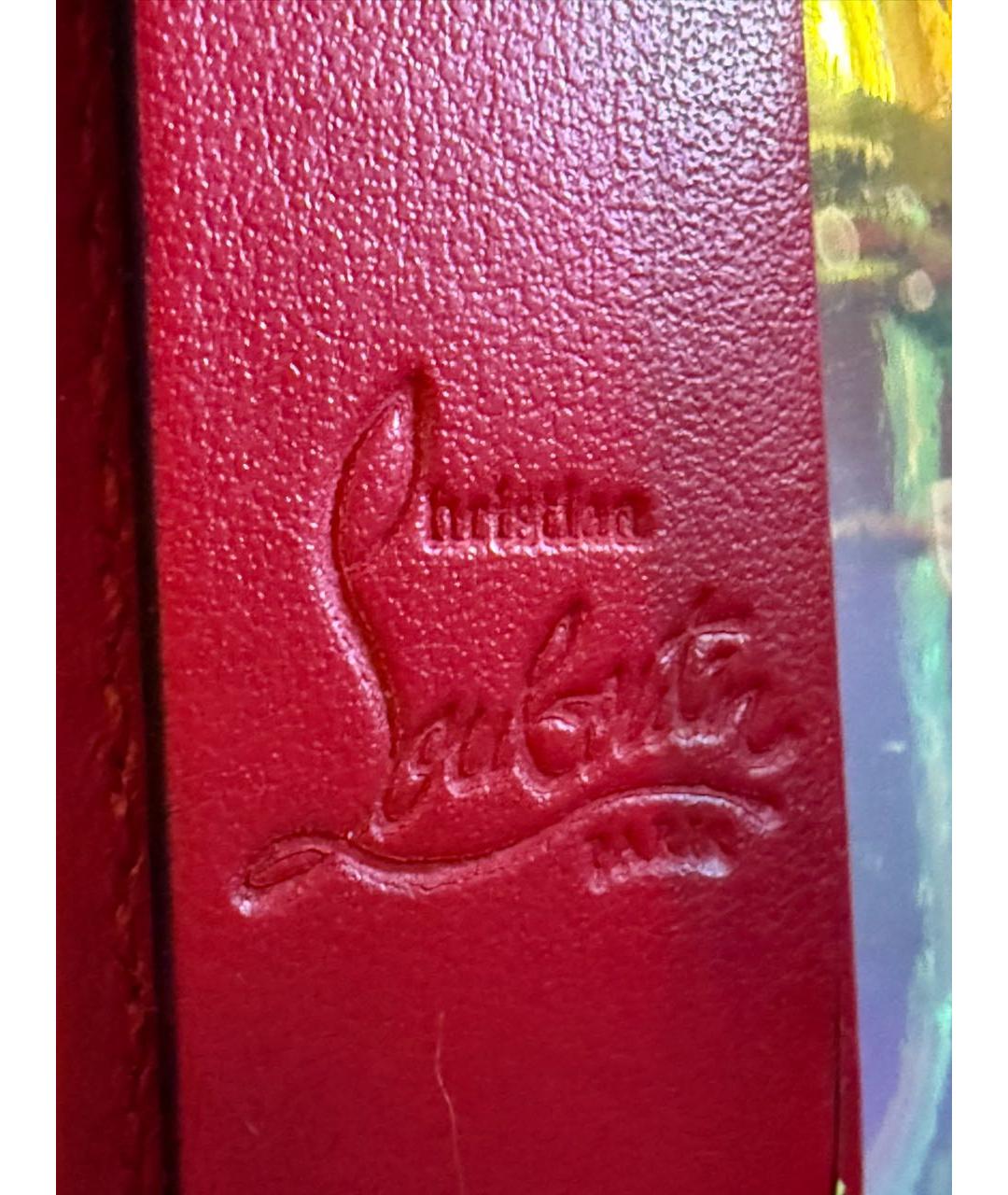 CHRISTIAN LOUBOUTIN Салатовая сумка с короткими ручками, фото 7