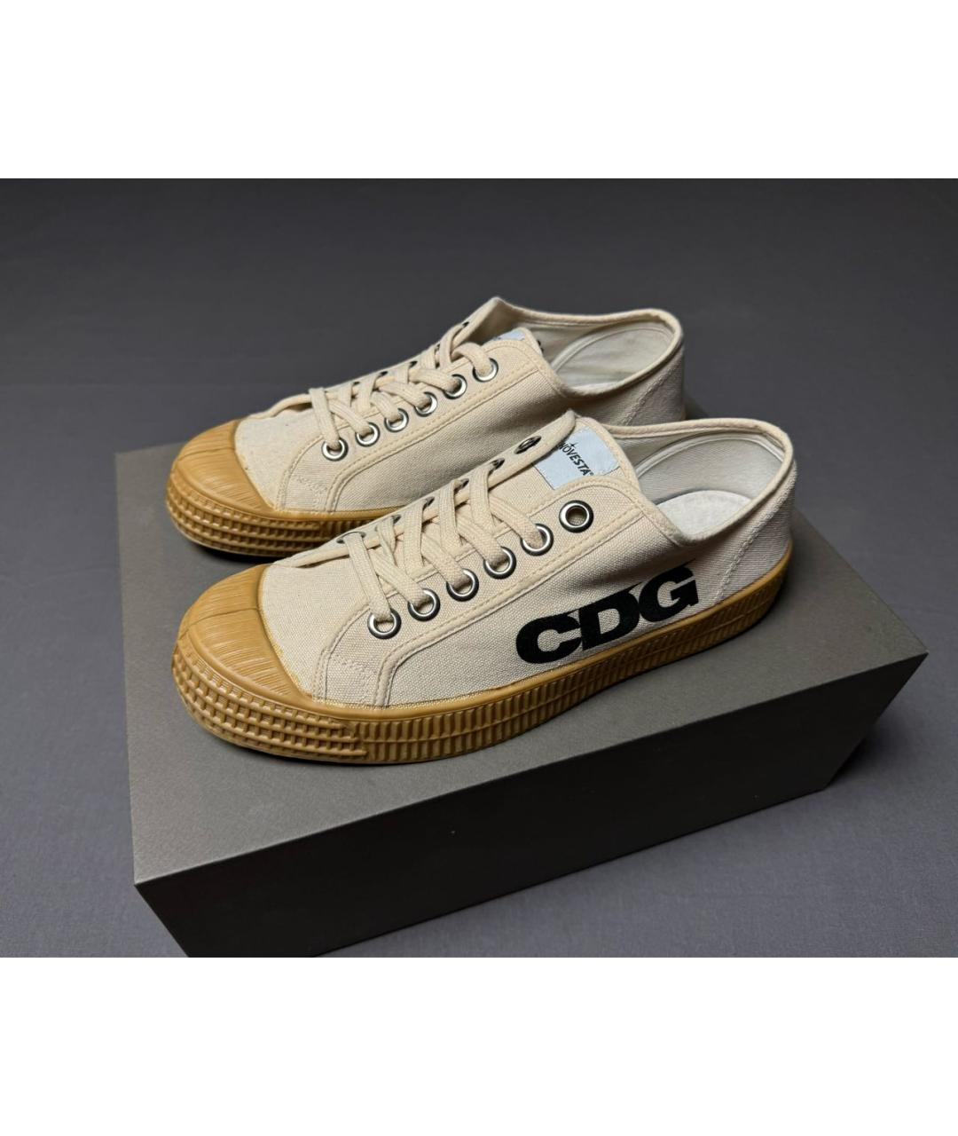 COMME DES GARÇONS Бежевые низкие кроссовки / кеды, фото 2
