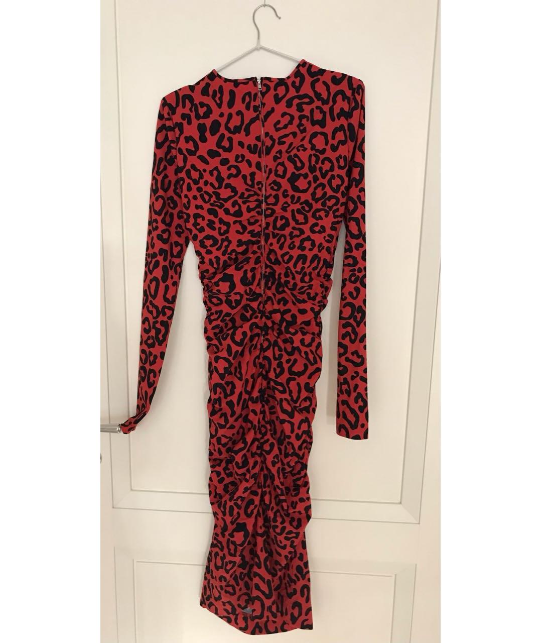 DOLCE&GABBANA Красное хлопко-эластановое платье, фото 2