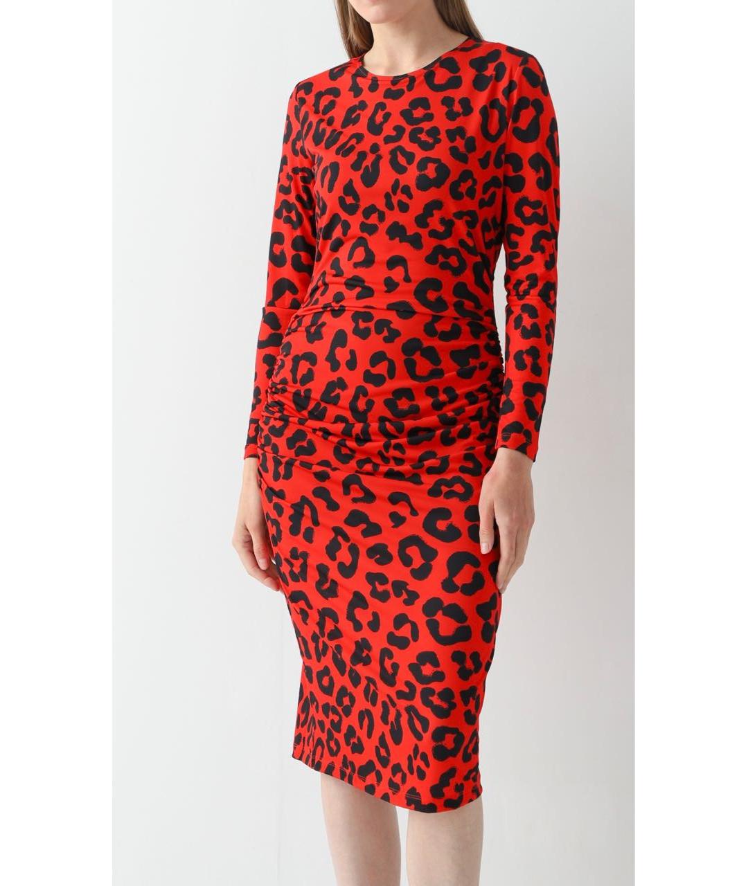 DOLCE&GABBANA Красное хлопко-эластановое платье, фото 4