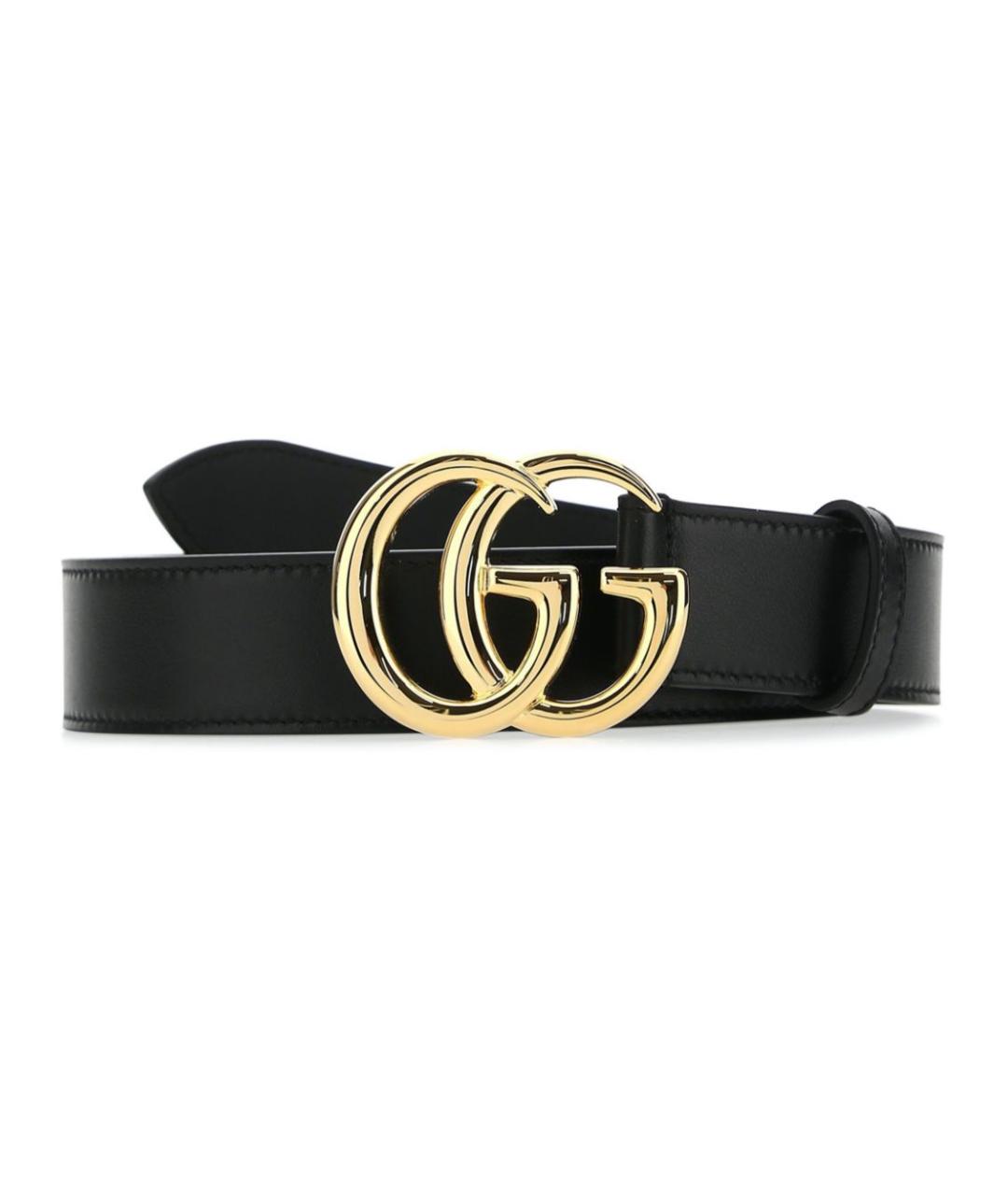GUCCI Черный кожаный ремень, фото 1