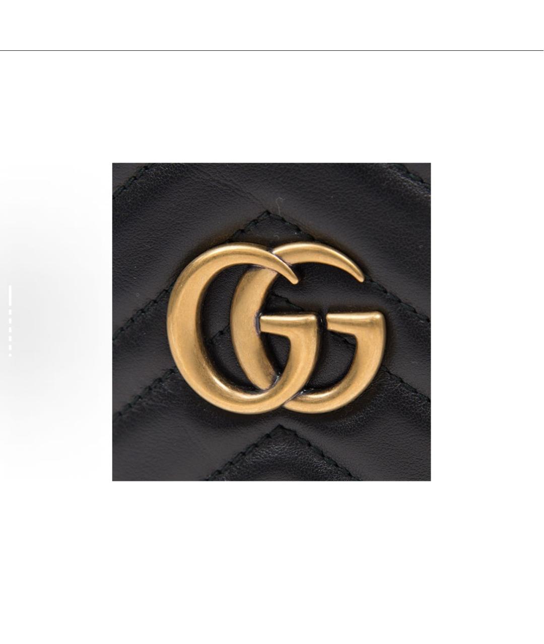 GUCCI Черная кожаная сумка тоут, фото 5