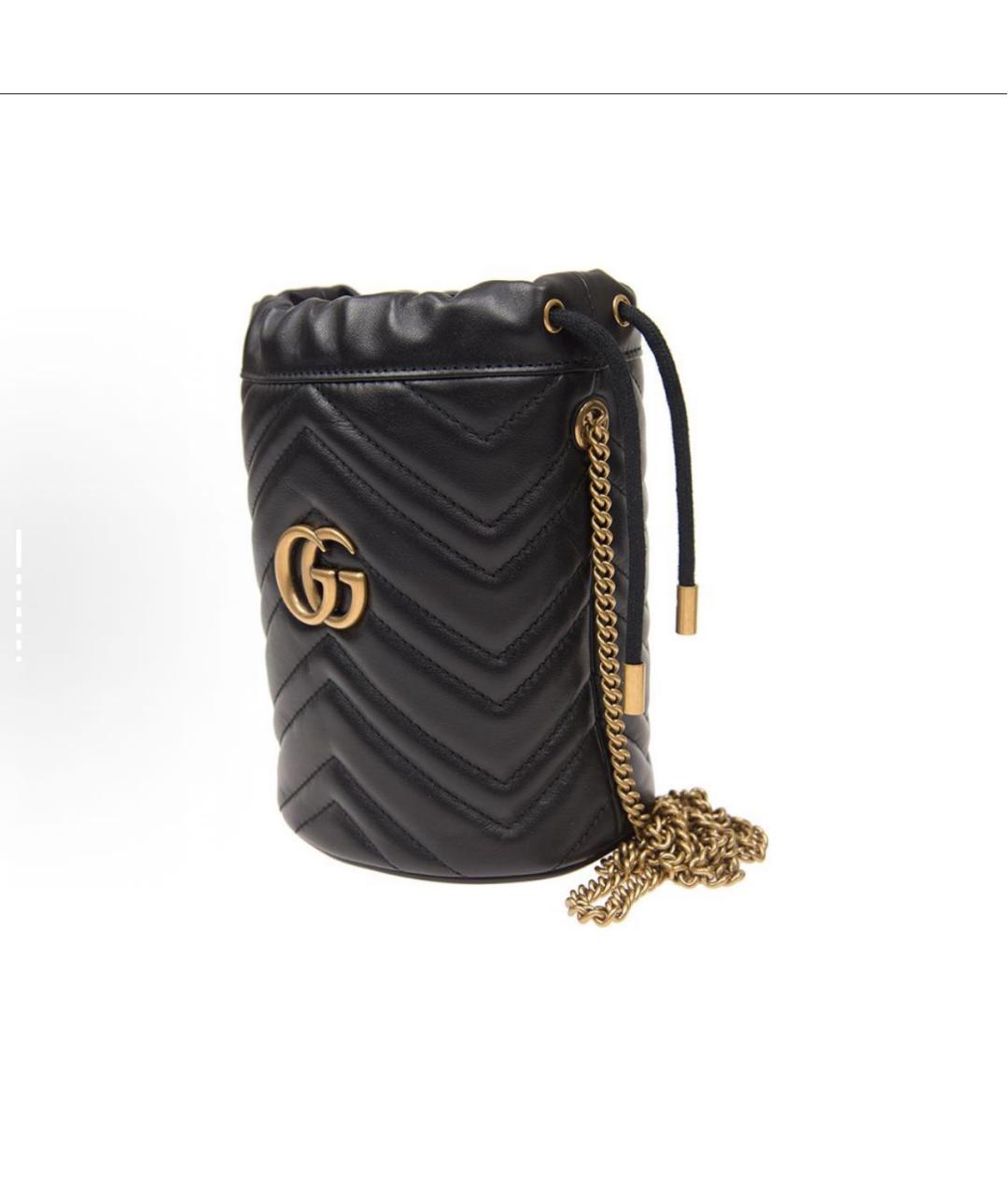 GUCCI Черная кожаная сумка тоут, фото 2