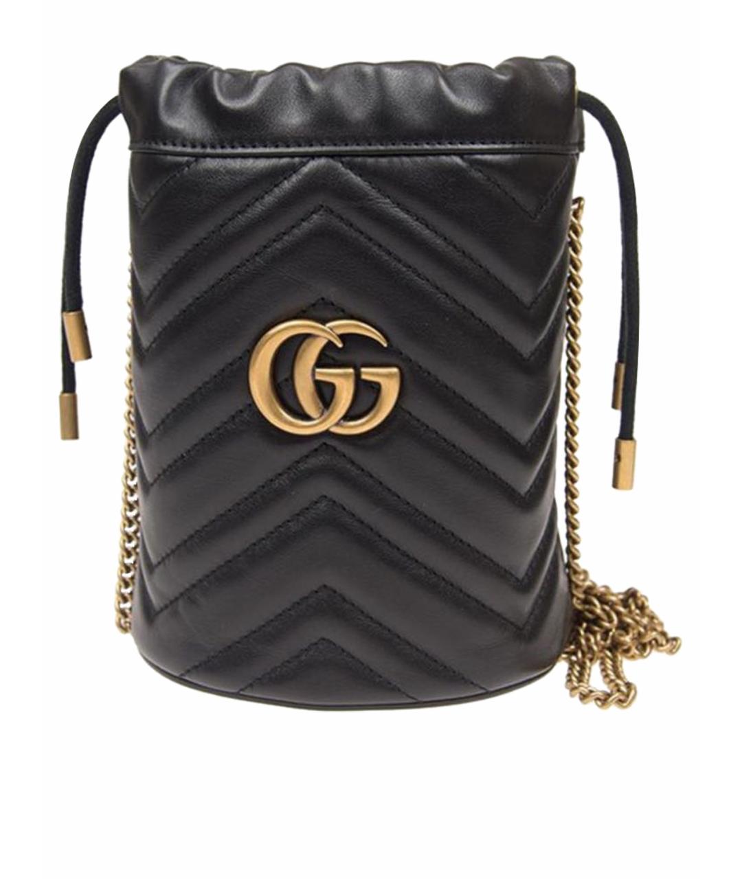 GUCCI Черная кожаная сумка тоут, фото 1