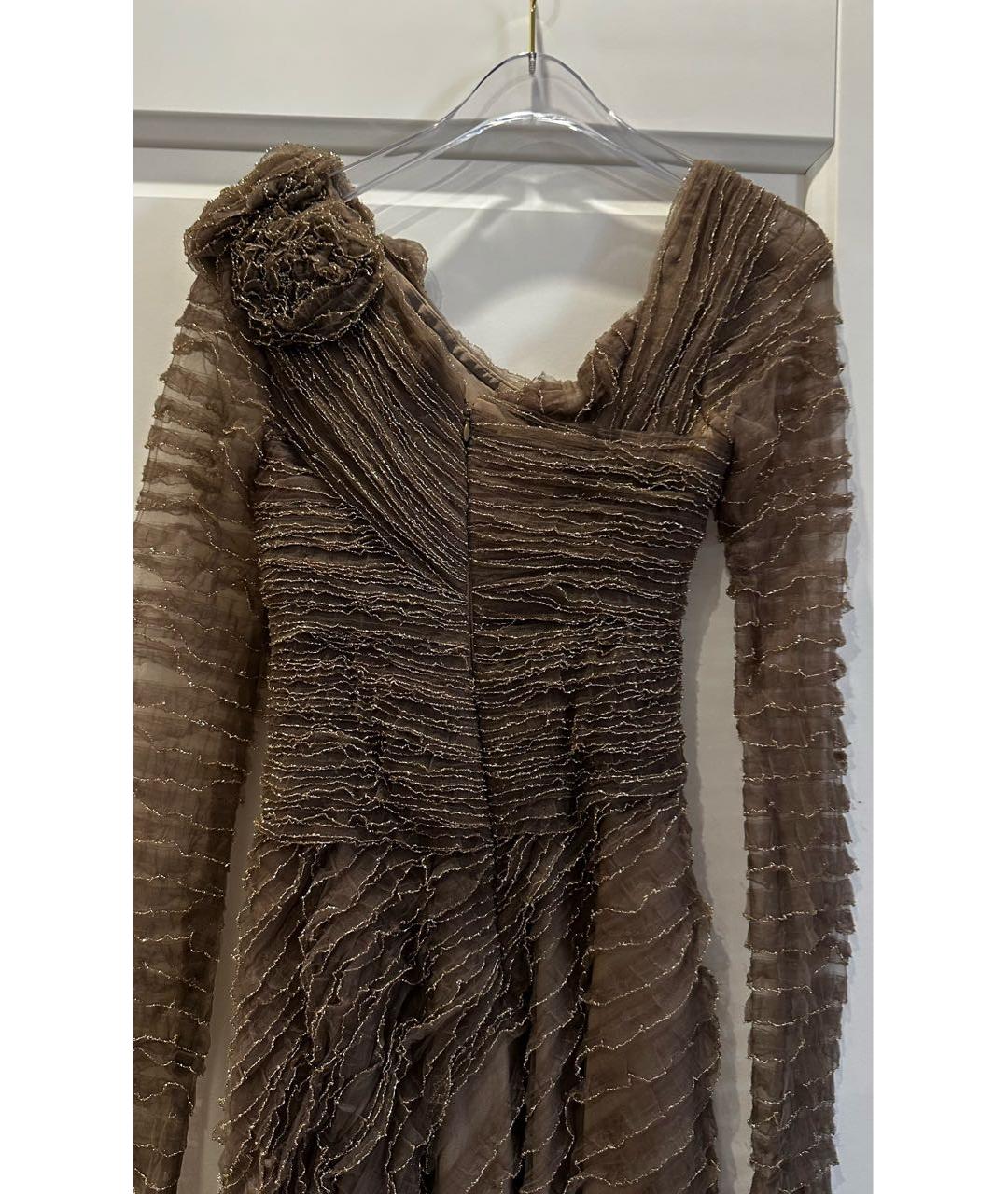 ELIE SAAB Коричневое вечернее платье, фото 3