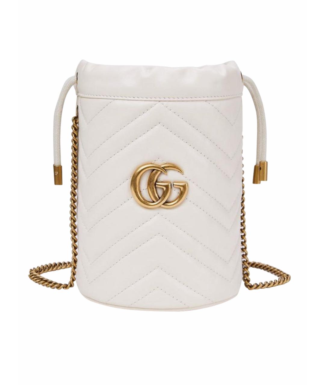GUCCI Белая кожаная сумка через плечо, фото 1