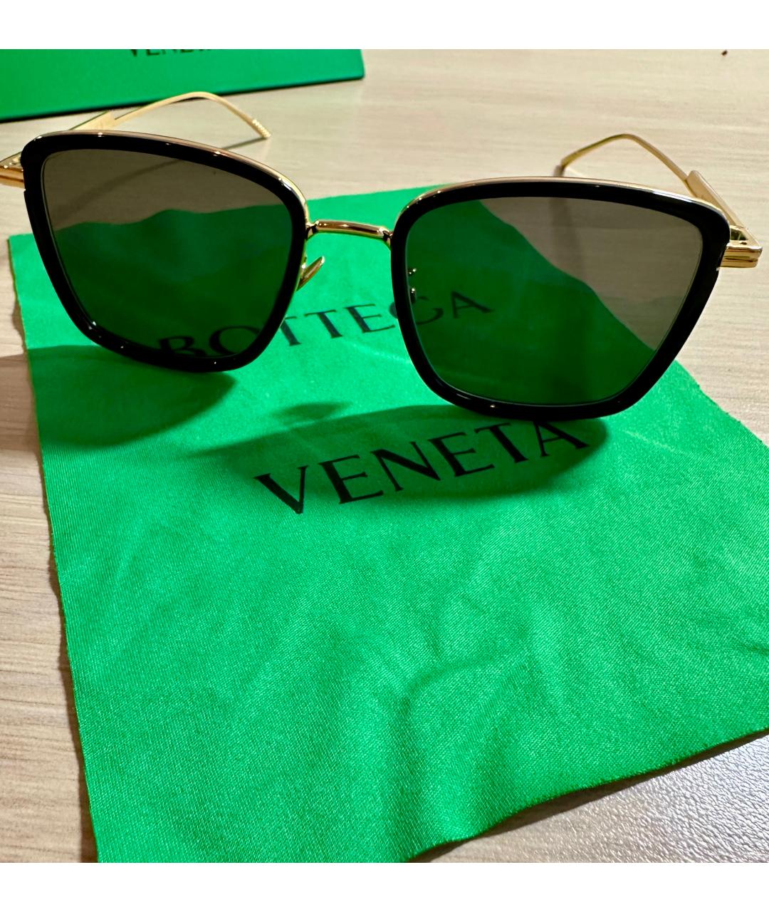BOTTEGA VENETA Золотые солнцезащитные очки, фото 6