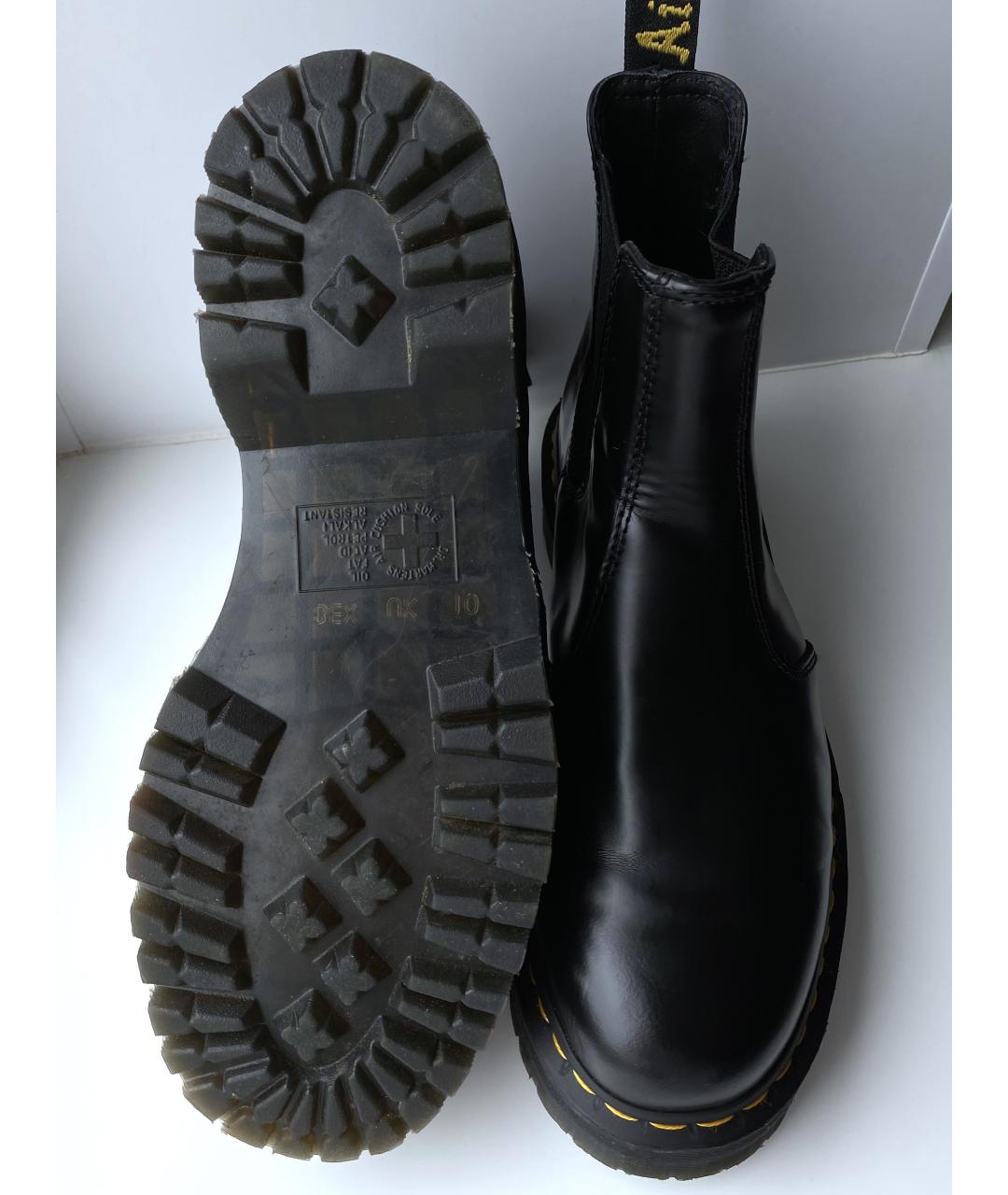 DR. MARTENS Черные кожаные высокие ботинки, фото 2