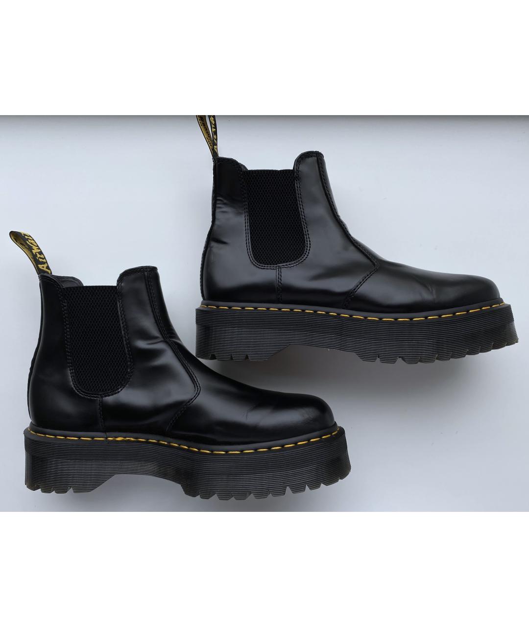 DR. MARTENS Черные кожаные высокие ботинки, фото 7