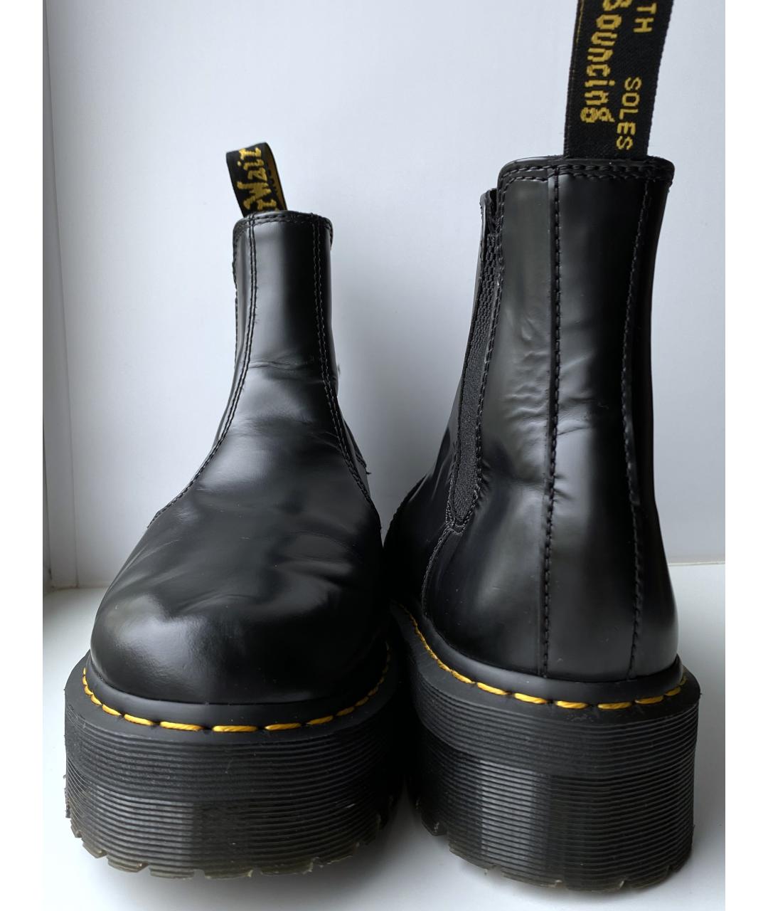 DR. MARTENS Черные кожаные высокие ботинки, фото 3