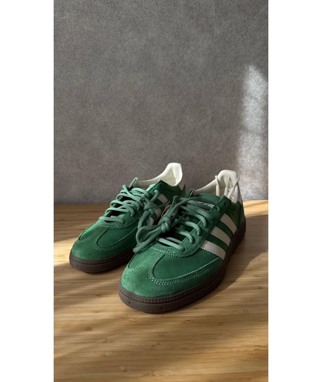 ADIDAS Зеленые кожаные низкие кроссовки / кеды, фото 8