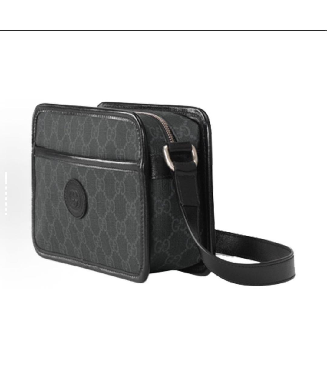 GUCCI Черная кожаная сумка на плечо, фото 2