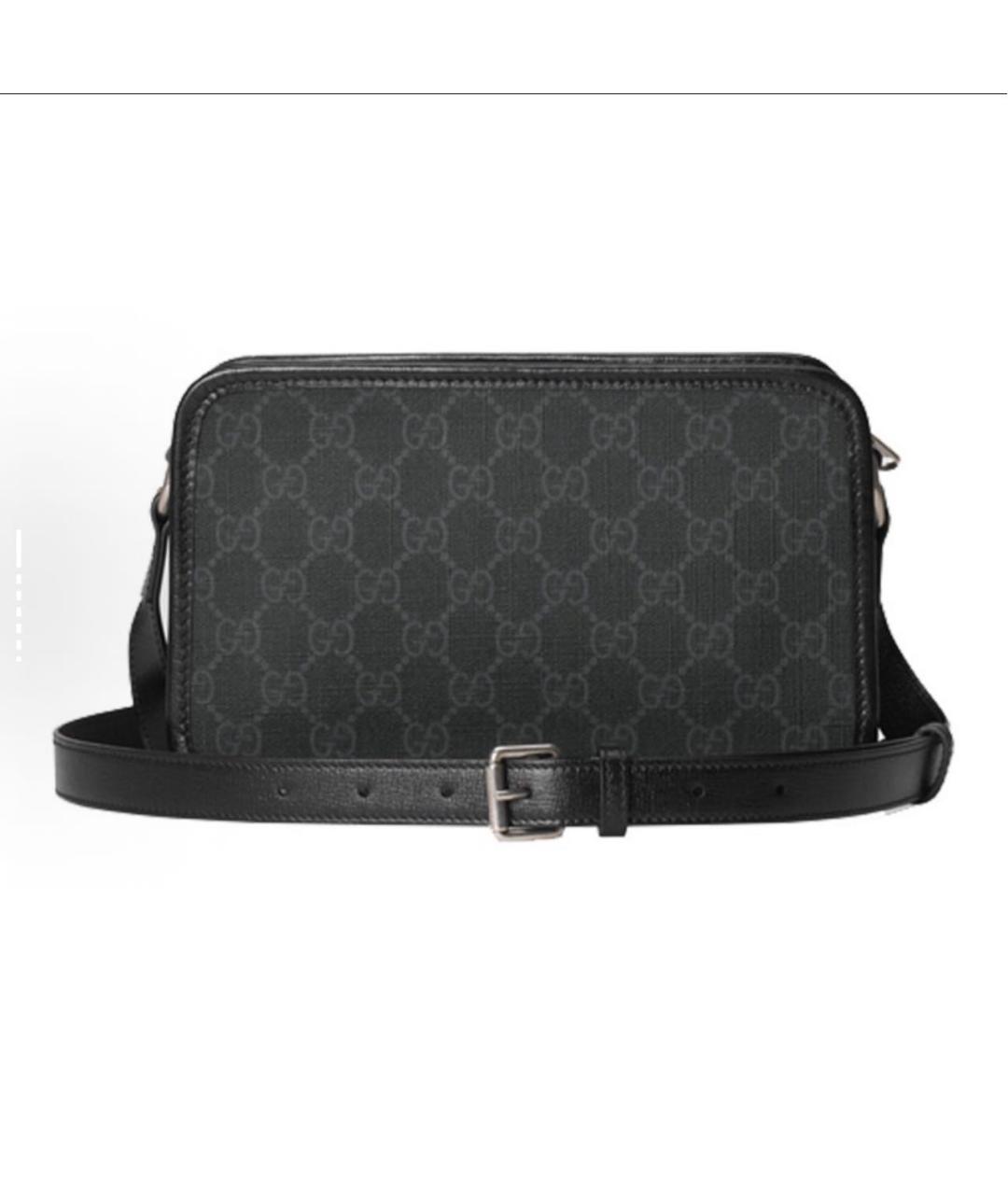 GUCCI Черная кожаная сумка на плечо, фото 3