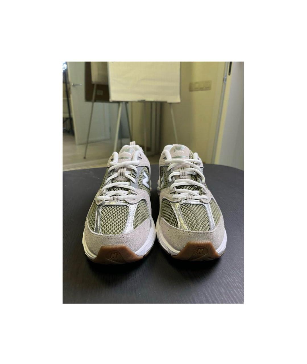 NEW BALANCE Зеленые текстильные низкие кроссовки / кеды, фото 2