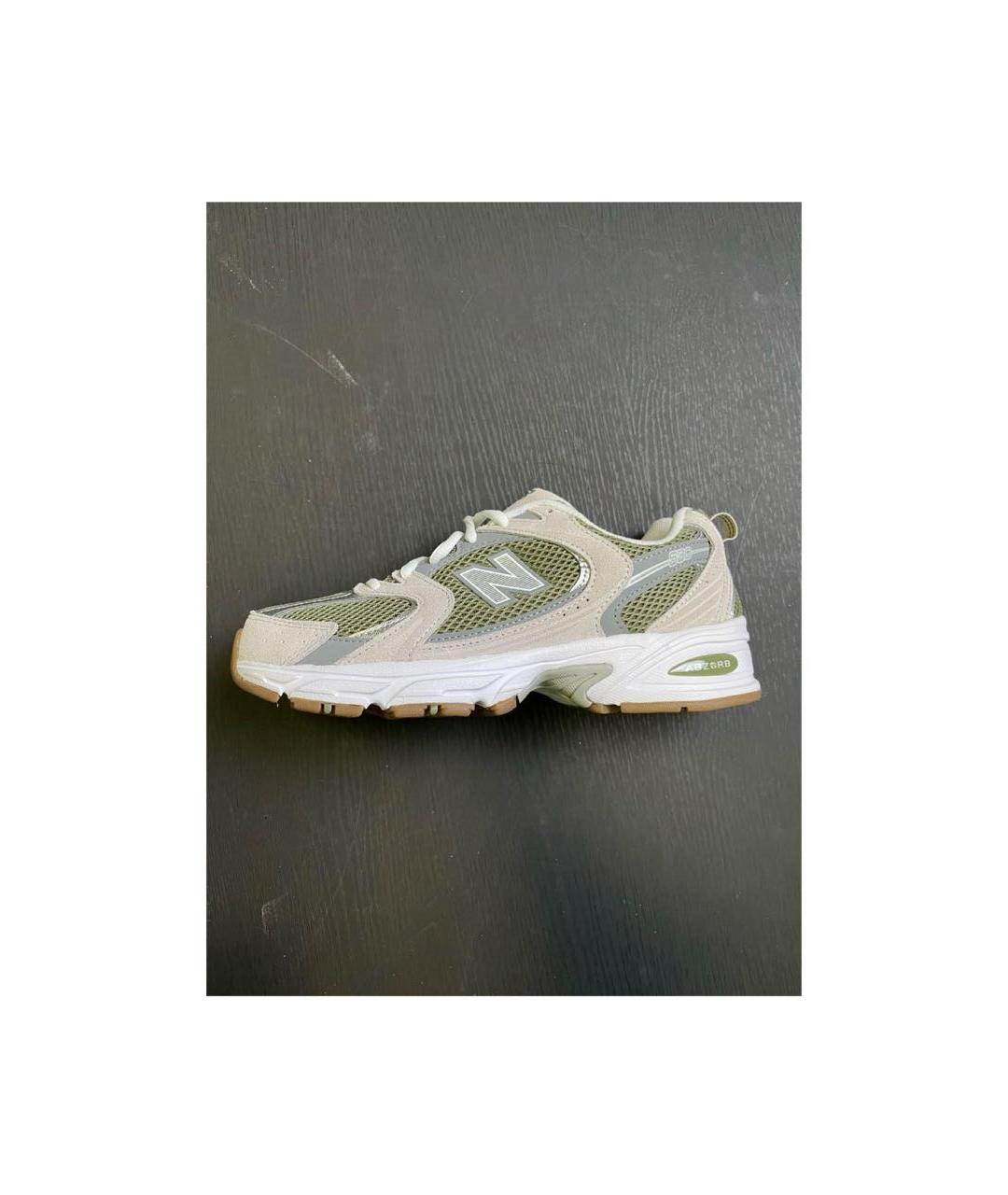 NEW BALANCE Зеленые текстильные низкие кроссовки / кеды, фото 5