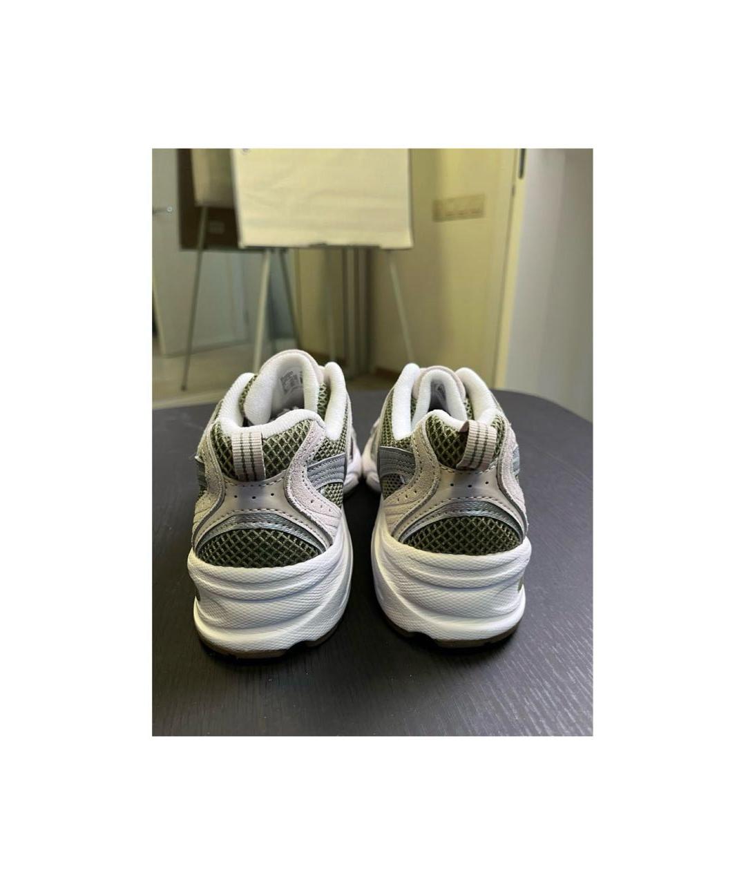 NEW BALANCE Зеленые текстильные низкие кроссовки / кеды, фото 4