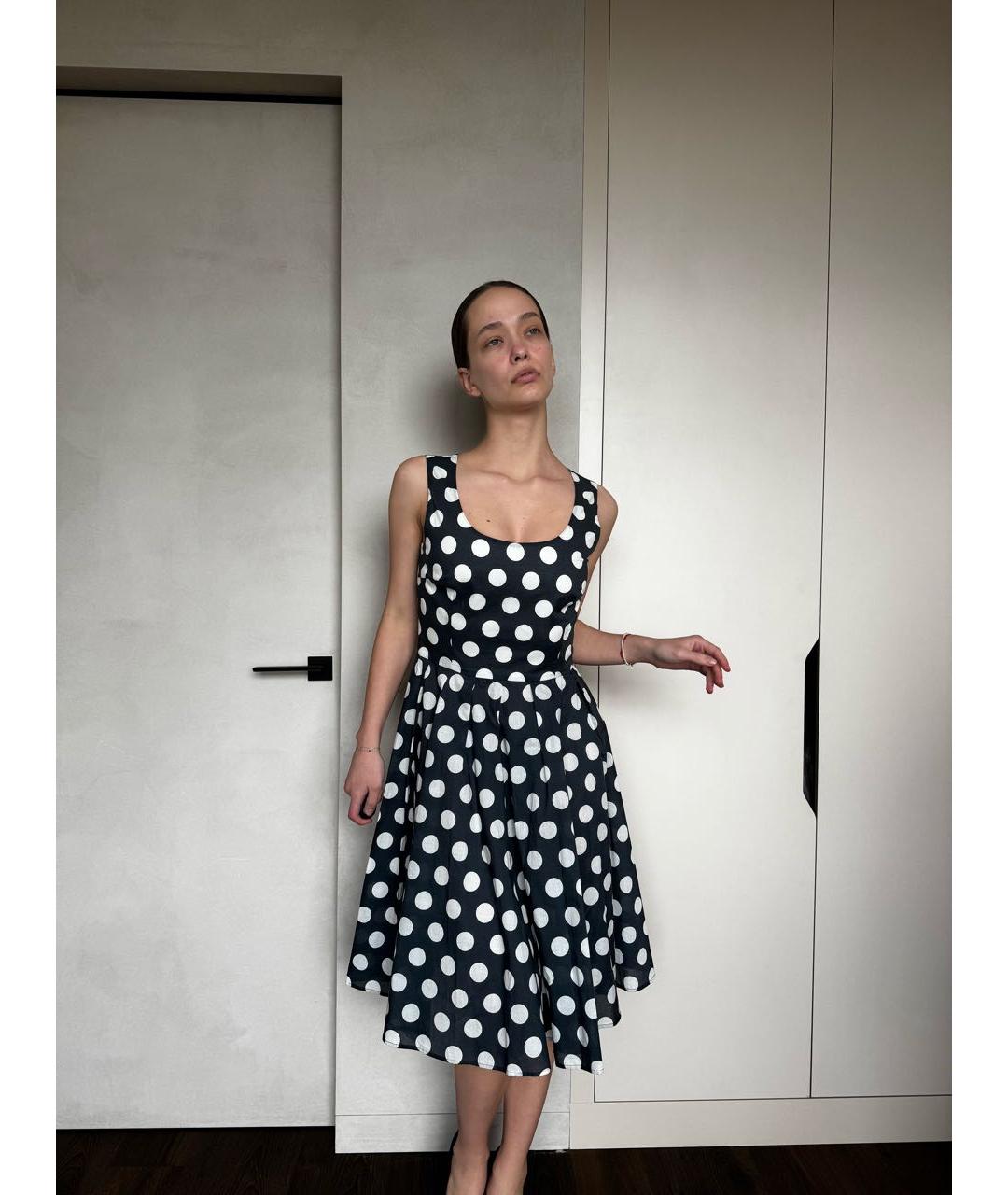 DOLCE&GABBANA Черный хлопковый сарафан, фото 9