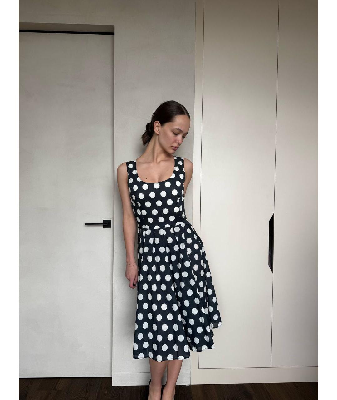 DOLCE&GABBANA Черный хлопковый сарафан, фото 5