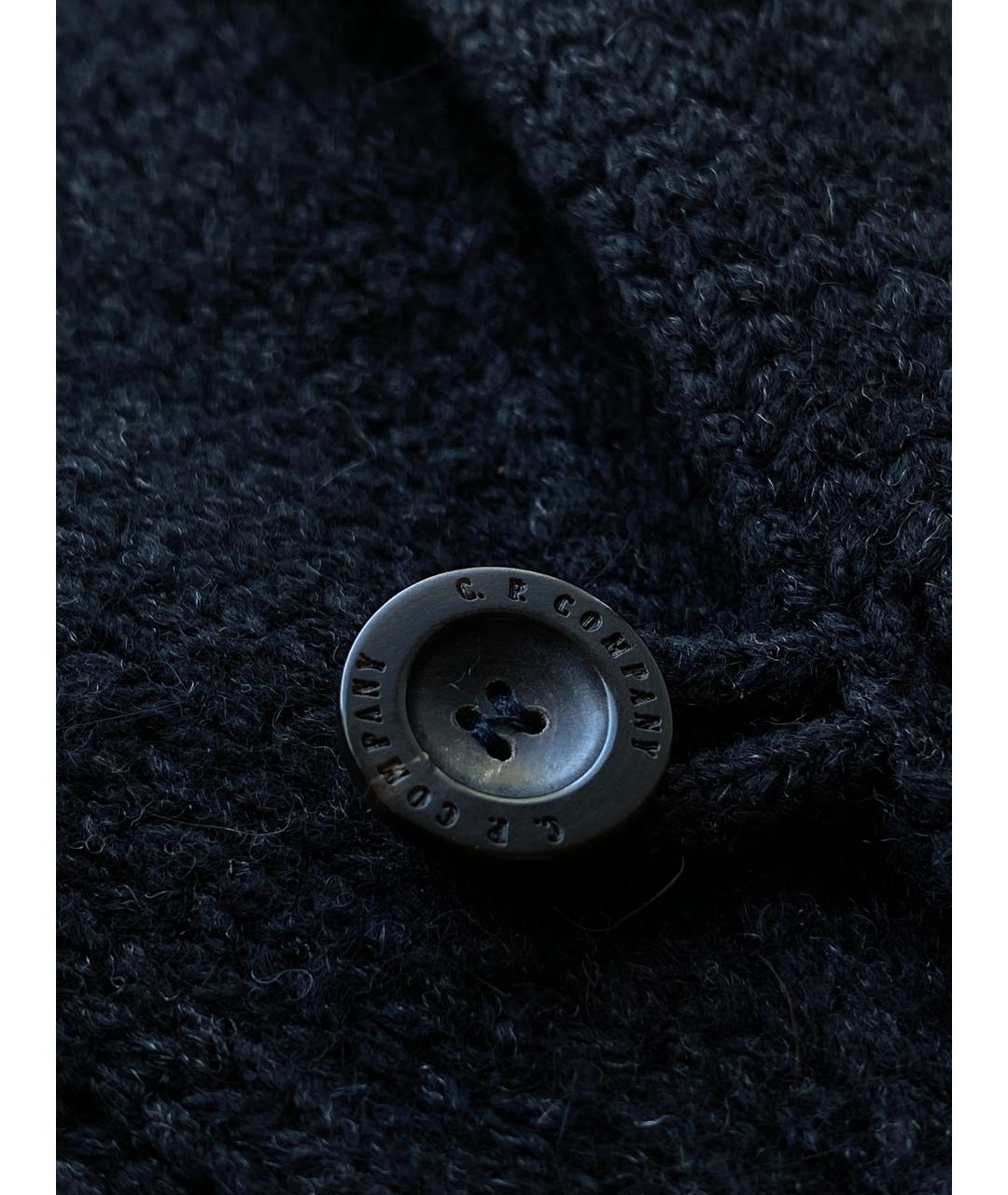 CP COMPANY Черный шерстяной кардиган, фото 3