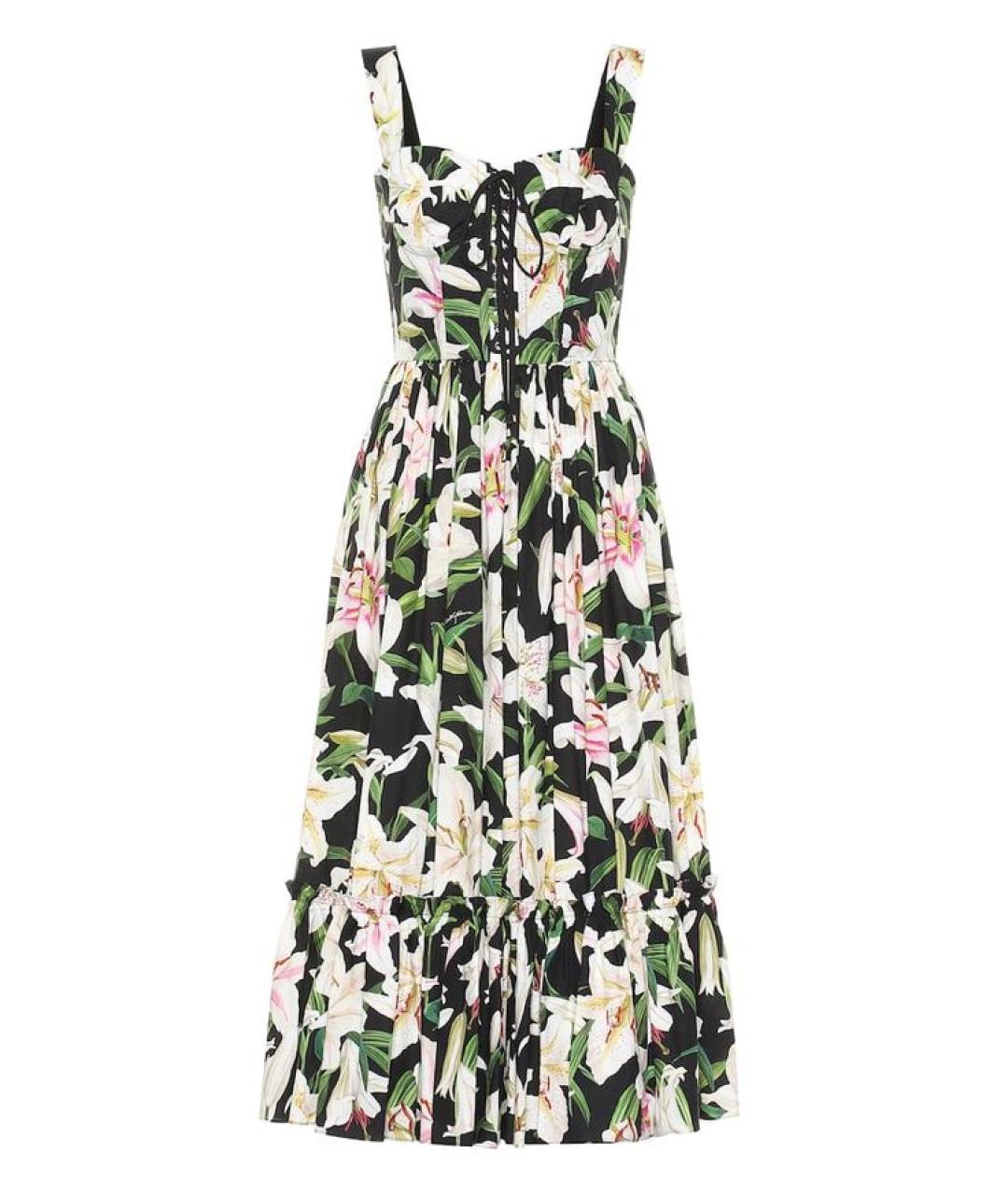 DOLCE&GABBANA Мульти хлопковый сарафан, фото 1