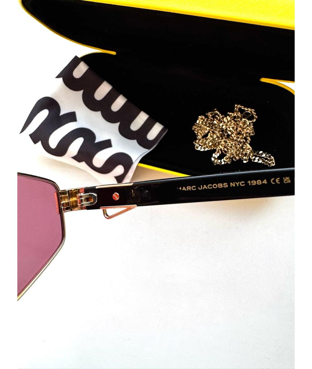 MARC JACOBS Розовые металлические солнцезащитные очки, фото 7