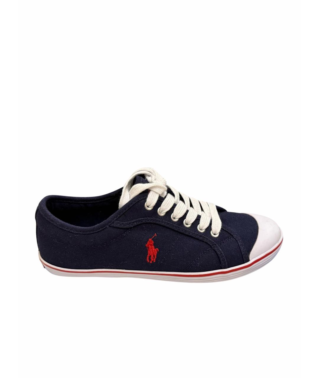 POLO RALPH LAUREN Темно-синие текстильные кеды, фото 1