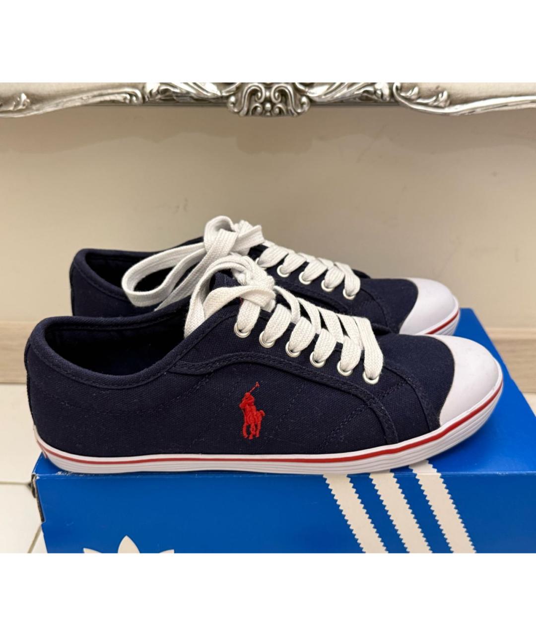 POLO RALPH LAUREN Темно-синие текстильные кеды, фото 5