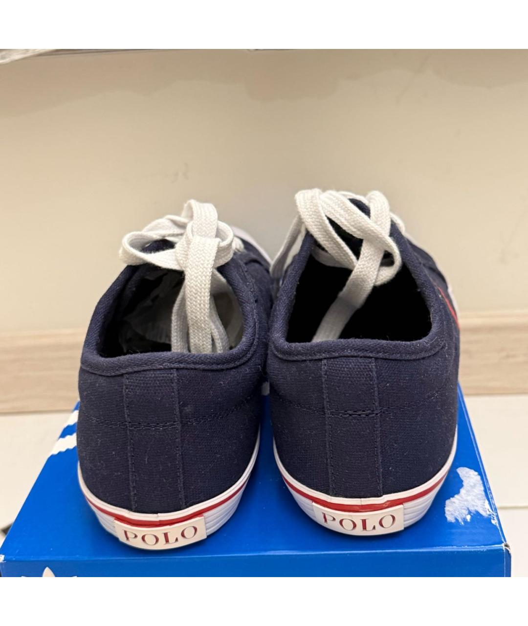 POLO RALPH LAUREN Темно-синие текстильные кеды, фото 4