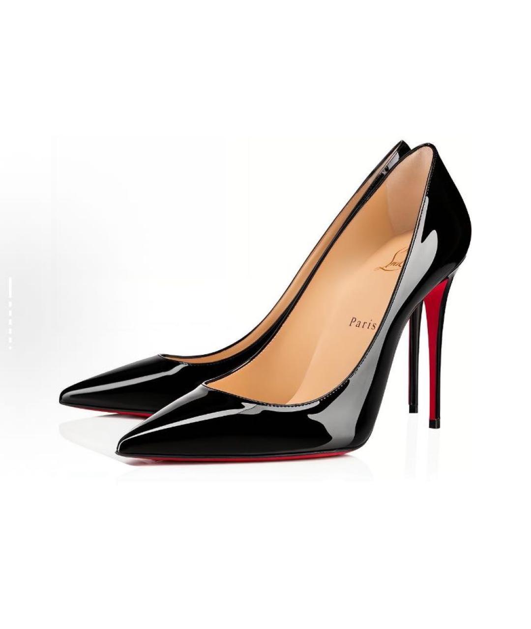 CHRISTIAN LOUBOUTIN Черные туфли из лакированной кожи, фото 2