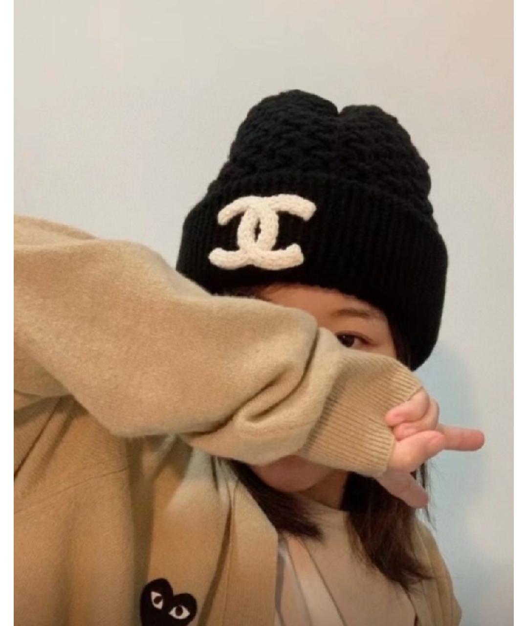 CHANEL Черная шапка, фото 5