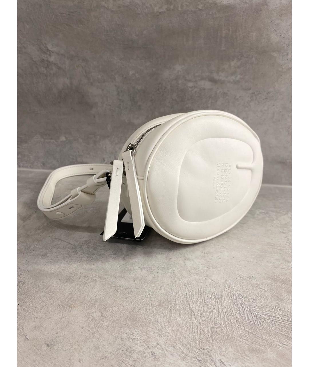 MAISON MARGIELA Белая кожаная сумка через плечо, фото 3