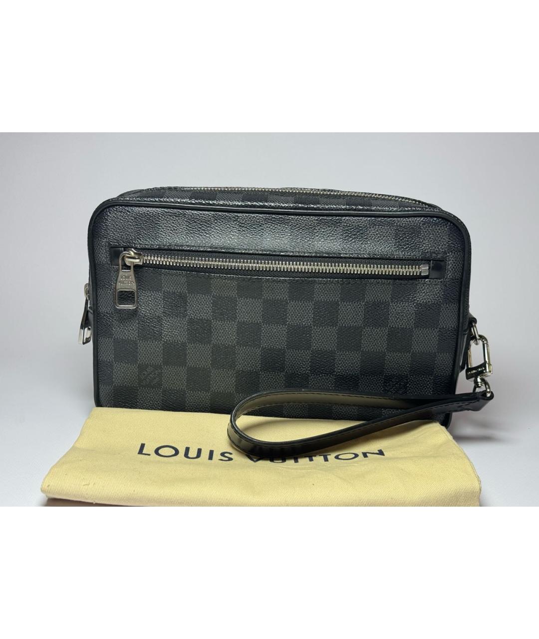 LOUIS VUITTON Антрацитовая барсетка, фото 5