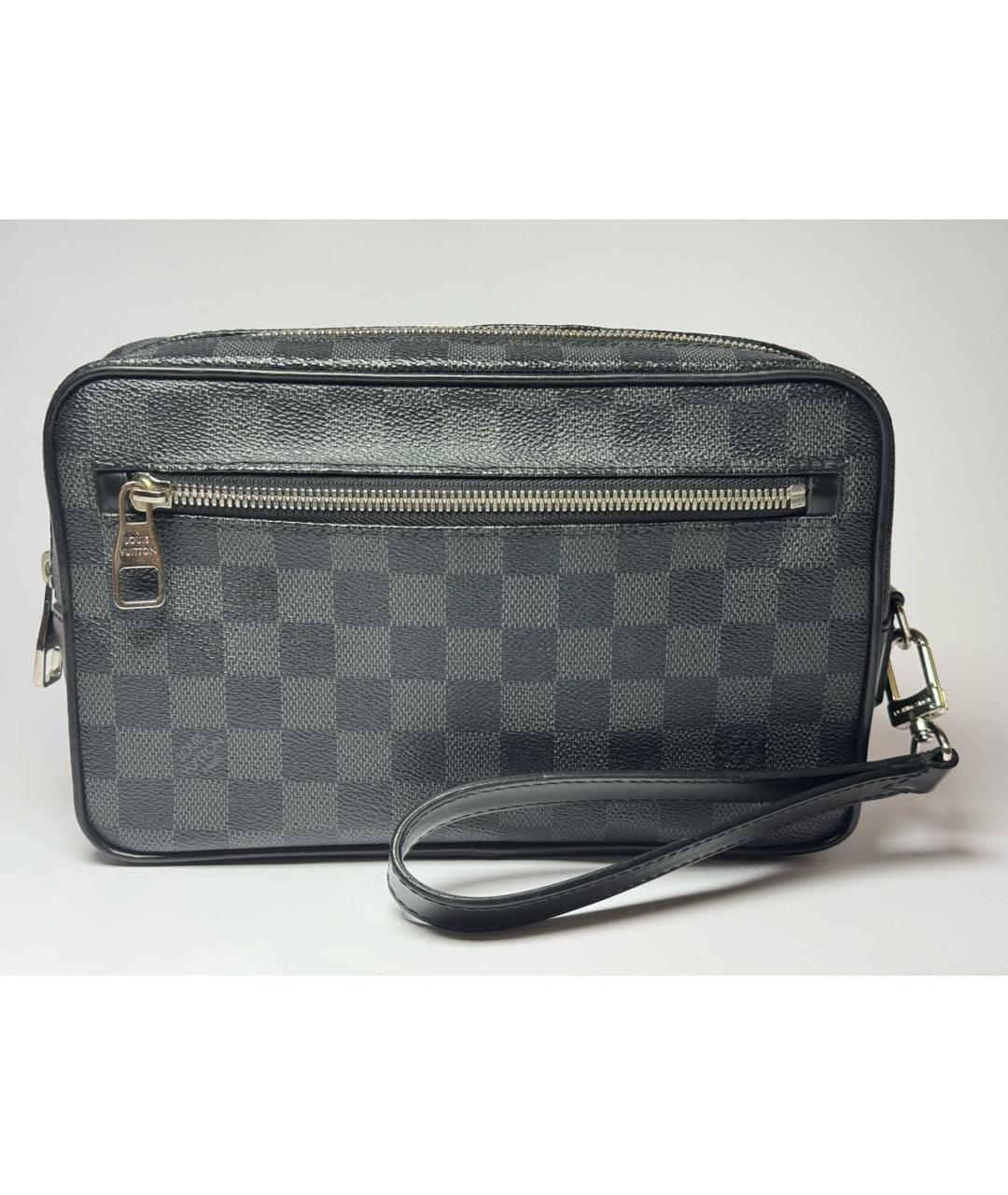 LOUIS VUITTON Антрацитовая барсетка, фото 9