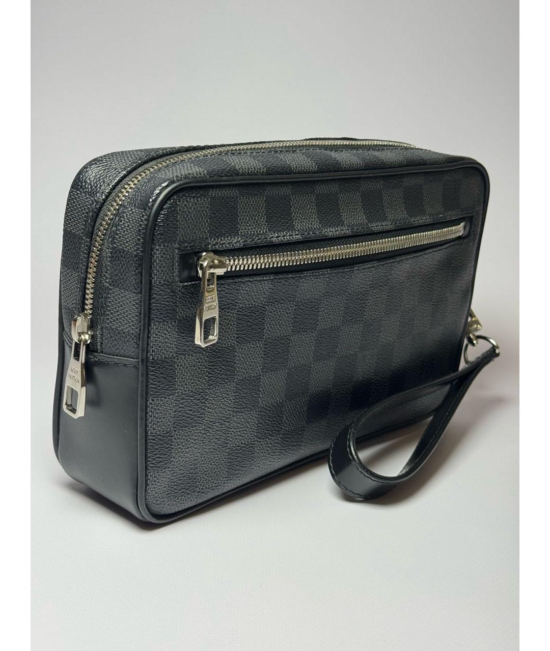 LOUIS VUITTON Антрацитовая барсетка, фото 2