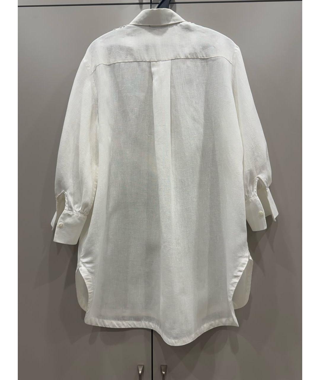 ERMANNO SCERVINO Белая льняная рубашка, фото 2