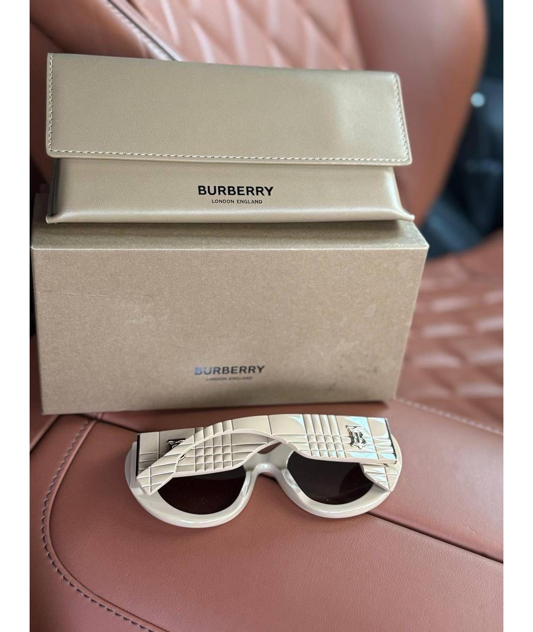BURBERRY Бежевые солнцезащитные очки, фото 5