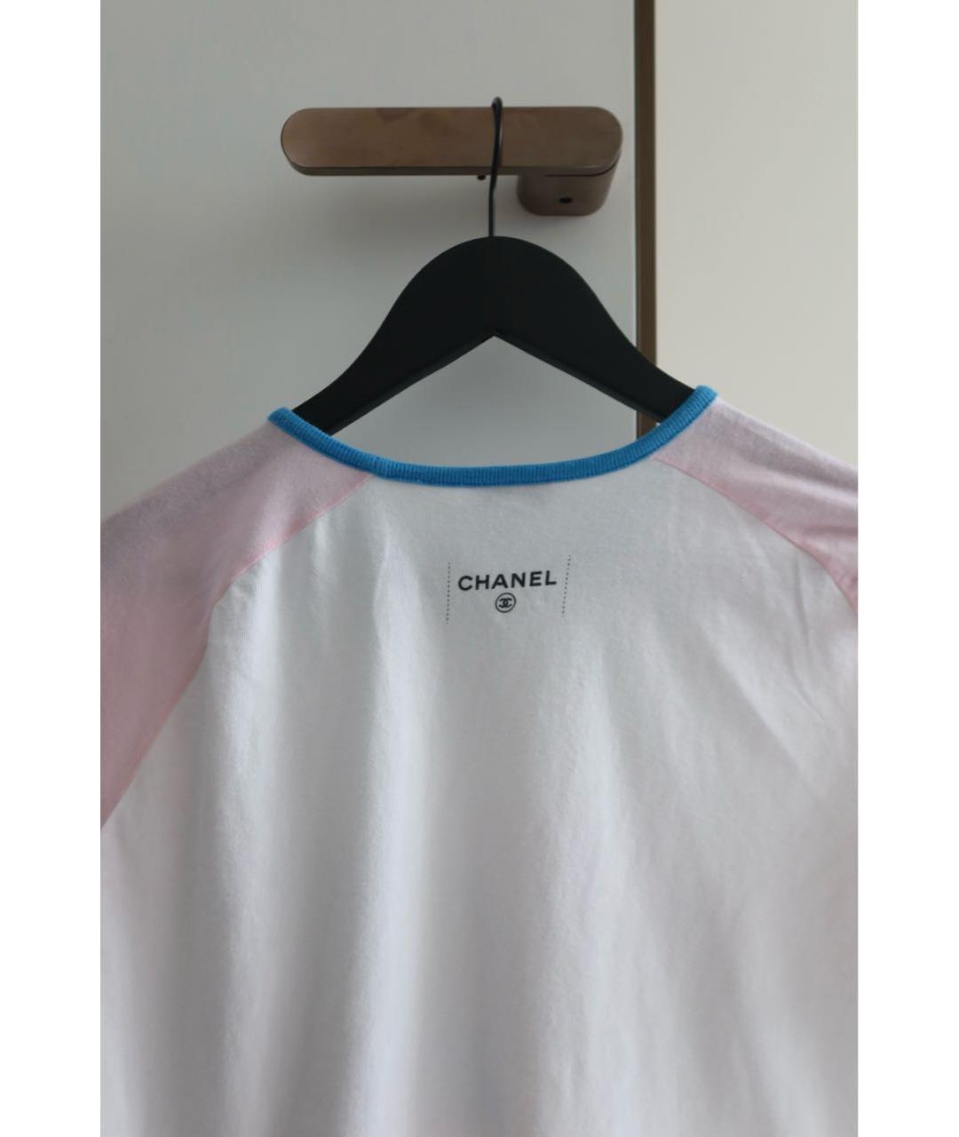 CHANEL Белая хлопковая футболка, фото 6