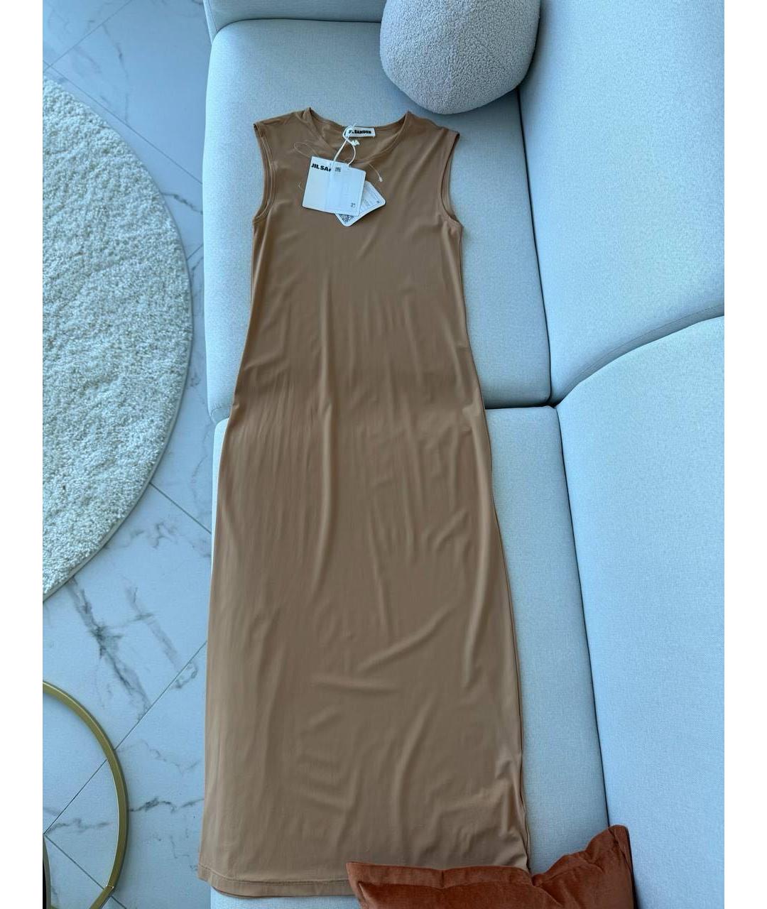 JIL SANDER Бежевое повседневное платье, фото 2